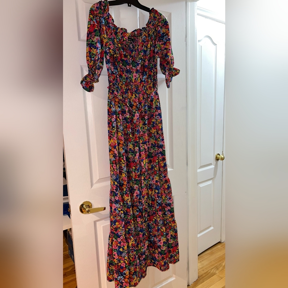 Cute off the shoulder floral dress